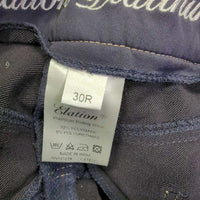 Euro Seat Breeches *gc/fair, faded, pulled seam, v.puckered/stretched & rough elastics
