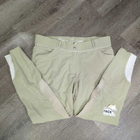 Euro Seat Breeches *gc/fair, v.stained, rubbed & pill seat & legs, older, dingy
