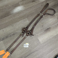 Soft Leather Donut Side Reins, Roller Buckles *gc, clean, mnr scrapes, scratches, rubs & creases, xholes
