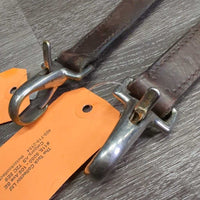 Soft Leather Donut Side Reins, Roller Buckles *gc, clean, mnr scrapes, scratches, rubs & creases, xholes
