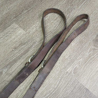 Soft Leather Donut Side Reins, Roller Buckles *gc, clean, mnr scrapes, scratches, rubs & creases, xholes
