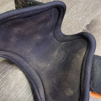 Open Front & Hind Boots, velcro *gc, yellowed, discolored, clean, hairy, stains, scrapes, 1 squished
