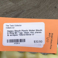Plastic Mullen Mouth D Ring Bit *vgc, clean, mnr chews & scrapes
