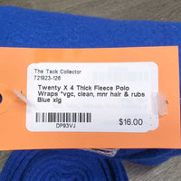 4 Thick Fleece Polo Wraps *vgc, clean, mnr hair & rubs
