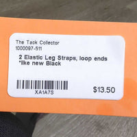 2 Elastic Leg Straps, loop ends *like new
