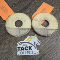 2 Rubber Bit Guards, velcro *gc, discolored, yellowed, stains, rubs
