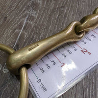 Med Thick French Link Loose Ring Bit, Lozenge, bag, tag *vgc, clean, stains, rubs, scuffs, older
