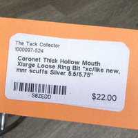 Thick Hollow Mouth Xlarge Loose Ring Bit *xc/like new, mnr scuffs, clean
