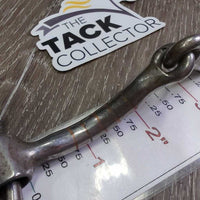 Sweet Iron Thin Curved Western Loose Ring, Copper Inlay Wst Snaffle Bit *gc, rust, clean, scuffs, scratches, older
