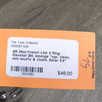 Med French Link 2 Ring Elevator Bit, lozenge *vgc, clean, mnr scuffs & stains
