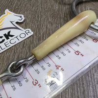 3 Ring Plastic Elevator Gag Bit *gc, clean, older, mnr chews, stains, scuffs, scrapes & rough

