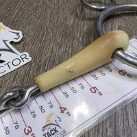 3 Ring Plastic Elevator Gag Bit *gc, clean, older, mnr chews, stains, scuffs, scrapes & rough
