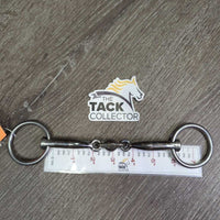 Thin Sweet Iron French Link Bradoon Loose Ring Bit, lozenge *vgc/xc, clean, mnr stains, rubs & rust
