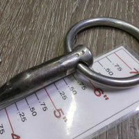 Thin Sweet Iron French Link Bradoon Loose Ring Bit, lozenge *vgc/xc, clean, mnr stains, rubs & rust
