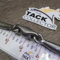Thin Sweet Iron French Link Bradoon Loose Ring Bit, lozenge *vgc/xc, clean, mnr stains, rubs & rust
