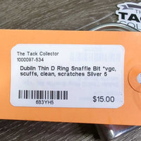 Thin D Ring Snaffle Bit *vgc, scuffs, clean, scratches
