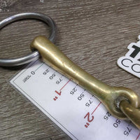 Thin French Link Loose Ring Bradoon Bit, lozenge *gc, clean, stainsn, scratches
