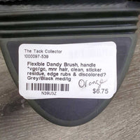 Flexible Dandy Brush, handle *vgc/gc, mnr hair, clean, sticker residue, edge rubs & discolored?
