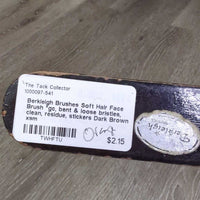 Soft Hair Face Brush *gc, bent & loose bristles, clean, residue, stickers

