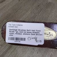 Soft Hair Face Brush *gc, bent & loose bristles, clean, residue, stickers
