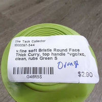 v.fine soft Bristle Round Face Thick Curry, top handle *vgc/xc, clean, rubs
