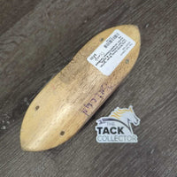 Long Bristle Dandy Brush *gc/fair, mnr bent bristles, dirt & stains, marker, scrapes?chewed
