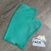 Soft Double Sided Rubber Pimple Grooming Mitt *gc/fair, rubbed off pimples, clean, residue, stains, marker, curled edges
