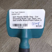 Stiff Plastic Bristle Dog - Cat Grooming Brush *vgc, clean, mnr bent bristle
