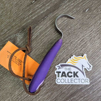Thick Rubber Handle Hoof Pick, leather lace *vgc, clean, marker, faded
