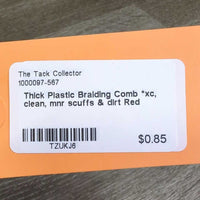 Thick Plastic Braiding Comb *xc, clean, mnr scuffs & dirt
