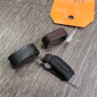 3 Leather Keepers *2 - xc, 1-bent 7 rubbed
