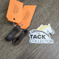 2 Leather Bit Keepers, single stitch *vgc, clean, mnr edge rubs
