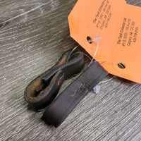 2 Leather Bit Keepers, single stitch *vgc, clean, mnr edge rubs
