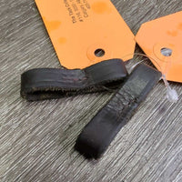 2 Leather Bit Keepers, single stitch *vgc, clean, mnr edge rubs
