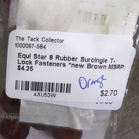 8 Rubber Surcingle T-Lock Fasteners *new
