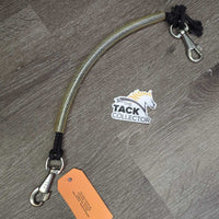 PVC Covered Tail Strap, x2 snaps *gc, clean, dingy/stained, repaired/replaced nylon core, knots, frays
