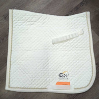 Quilt Swallowtail Dressage Pad, "CHT 2004", piping *vgc, clean, mnr threads stains, hair, rubs, unstitched, pills

