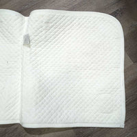 Quilt Swallowtail Dressage Pad, "CHT 2004", piping *vgc, clean, mnr threads stains, hair, rubs, unstitched, pills

