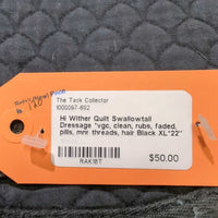 Quilt Swallowtail Dressage *vgc, clean, rubs, faded, pills, mnr threads, hair
