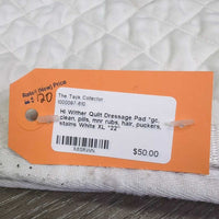 Quilt Dressage Pad *gc, clean, pills, mnr rubs, hair, puckers, stains
