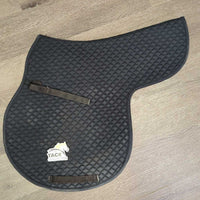 Quilt Fitted Jumper Saddle Pad, tabs *gc, clean, rubs, hairy, faded, pills
