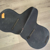 Quilt Fitted Jumper Saddle Pad, tabs *gc, clean, rubs, hairy, faded, pills
