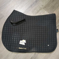 Thick Quilt Jumper Saddle Pad, tabs *vgc, clean, rubs, faded, stains? hairy, clumpy, older
