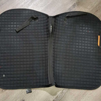 Thick Quilt Jumper Saddle Pad, tabs *vgc, clean, rubs, faded, stains? hairy, clumpy, older
