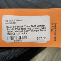Thick Quilt Jumper Saddle Pad, tabs *vgc, clean, rubs, faded, stains? hairy, clumpy, older
