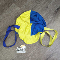 Lycra Helmet Cover, ribbon ties *vgc, clean, pulled seams
