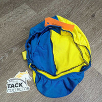 Lycra Helmet Cover, ribbon ties *vgc, clean, pulled seams
