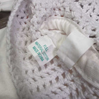 Crochet Fly Veil Ear Bonnet, piping, string *gc, clean, v.twisted & curled, mnr stains
