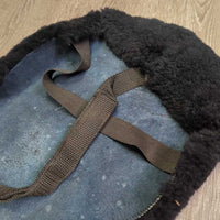 Sheepskin English Saddle Seat Saver *xc/vgc, clean, mnr hair, stains & residue
