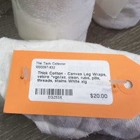 Thick Cotton - Canvas Leg Wraps, velcro *vgc/xc. clean, rubs, pills, threads, stains
